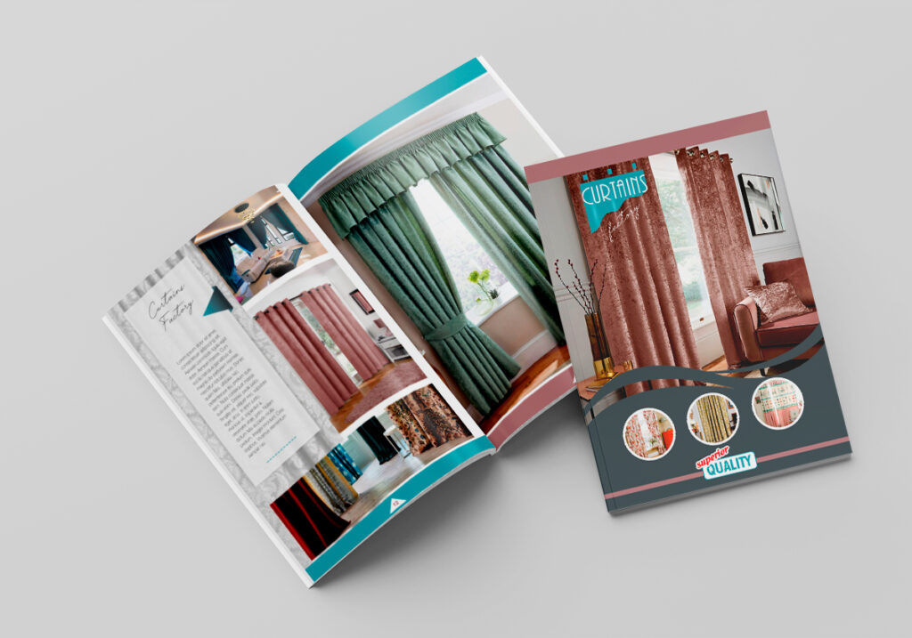 proiecte projects curtains factory catalog brochure graphic design conceptie grafica