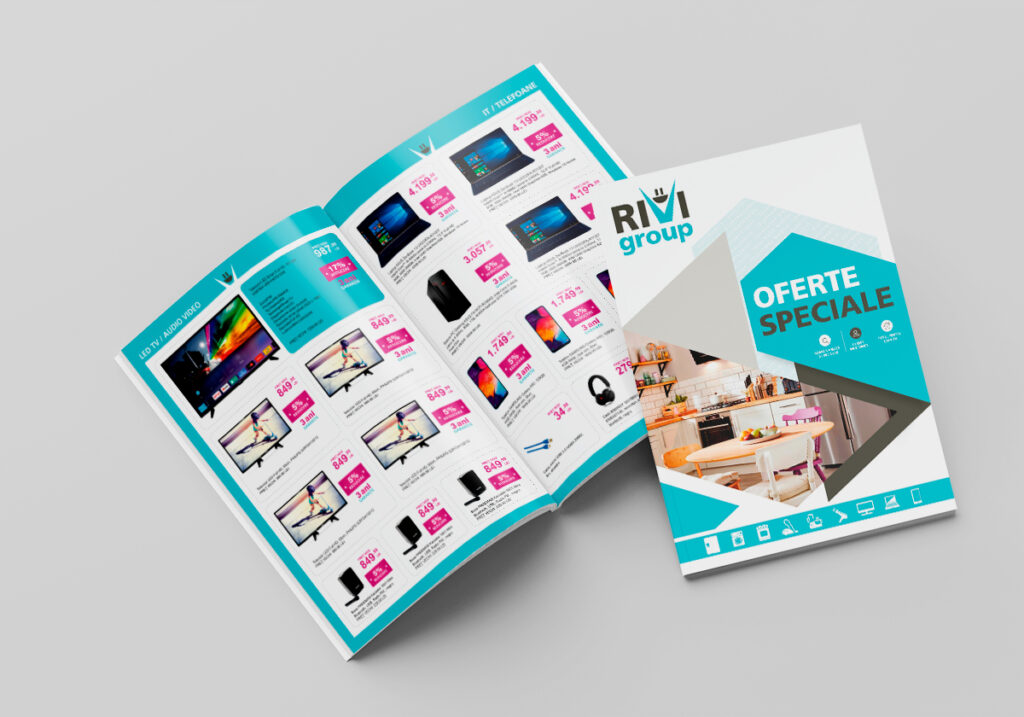 proiecte projects Rivi Group electronice si electrocasnice catalog brosura broshure