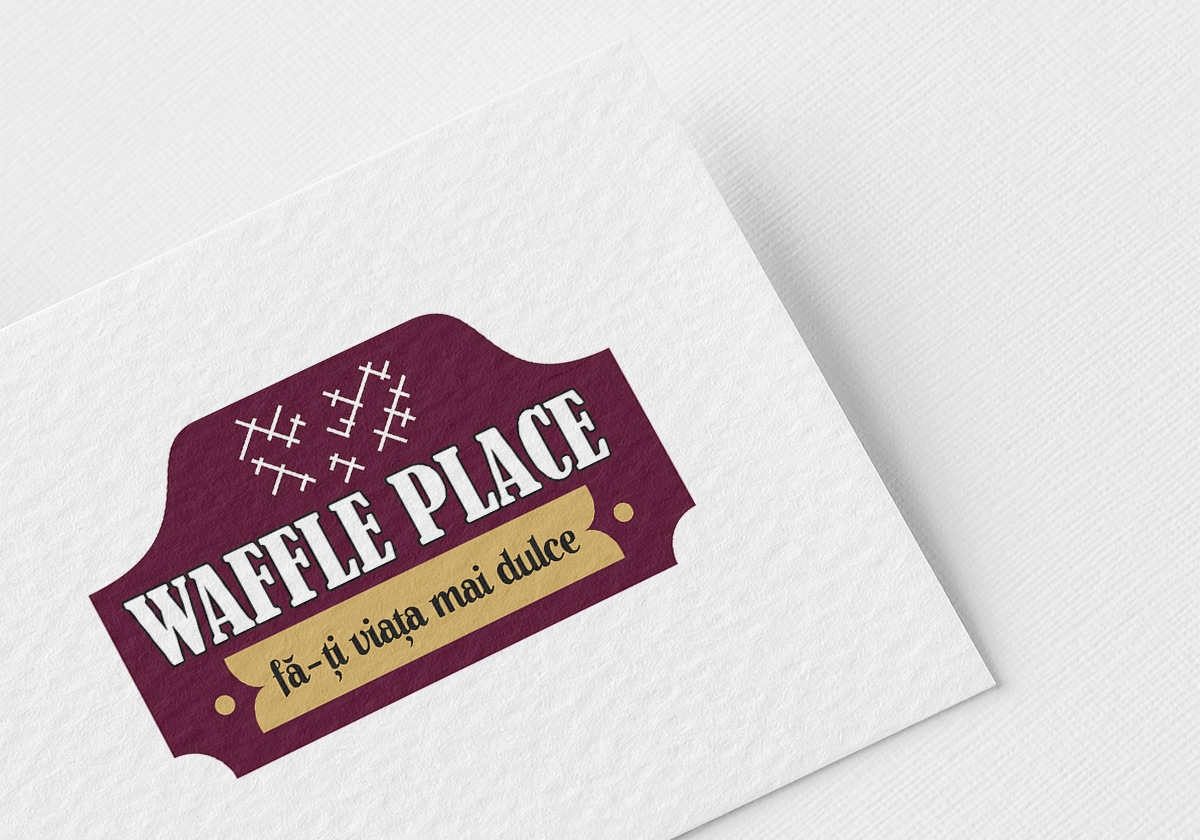 proiecte conceptie grafica waffle place suceava logo design